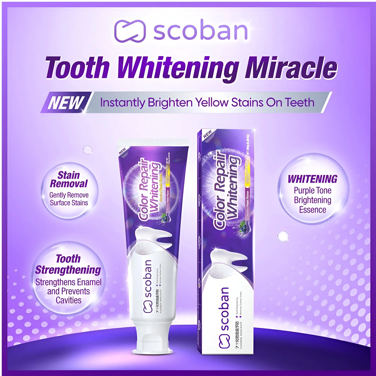 Scoban Color Repair Whitening Toothpaste – 150g - Image 2