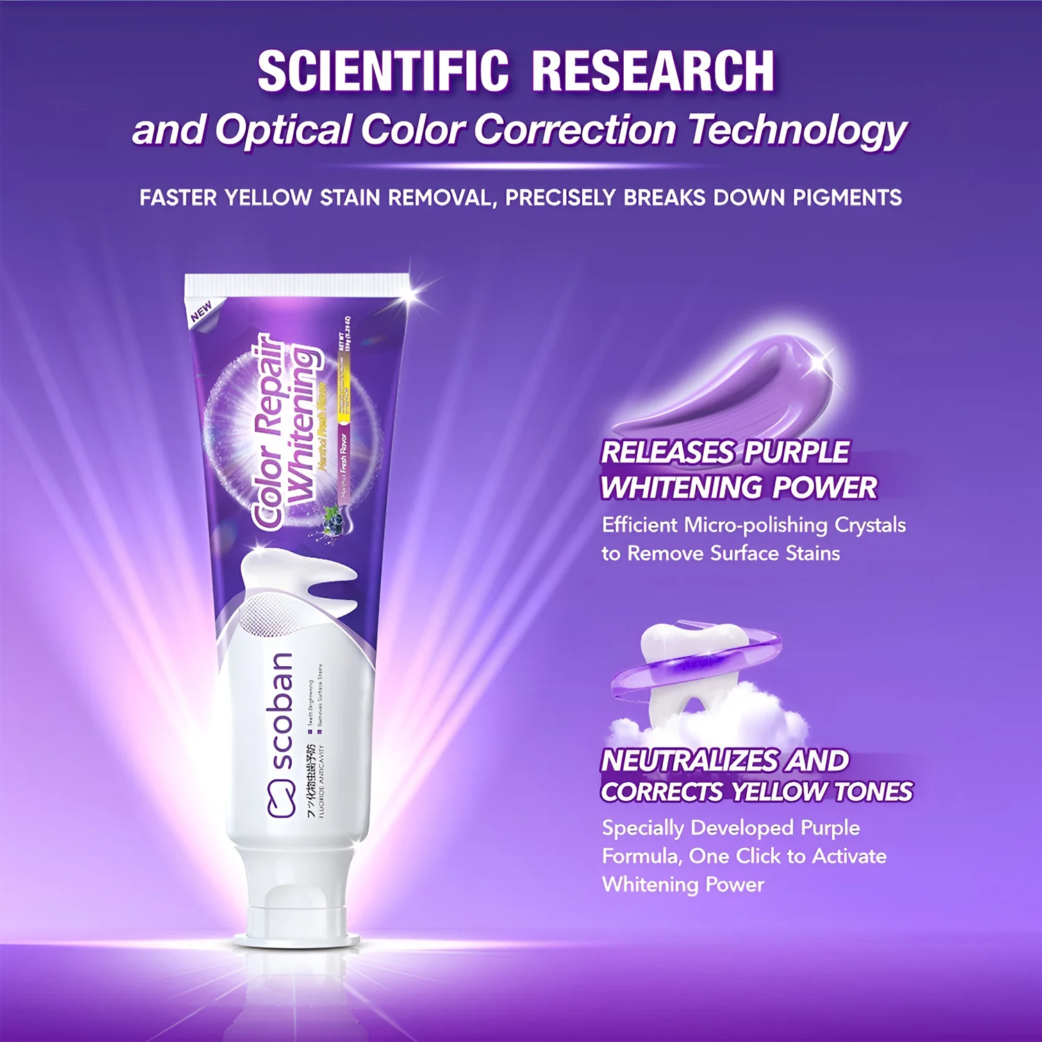Scoban Color Repair Whitening Toothpaste – 150g - Image 3