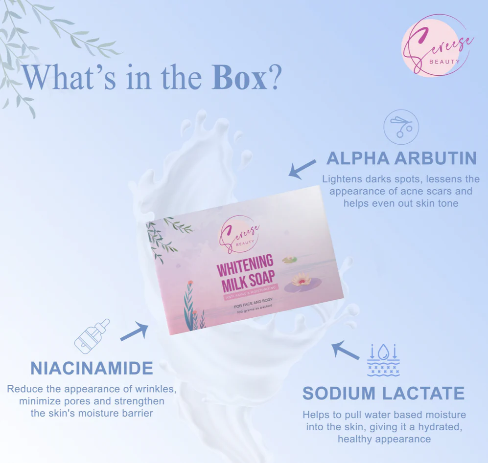 Sereese Beauty Whitening Milk Soap - 100g - Image 4