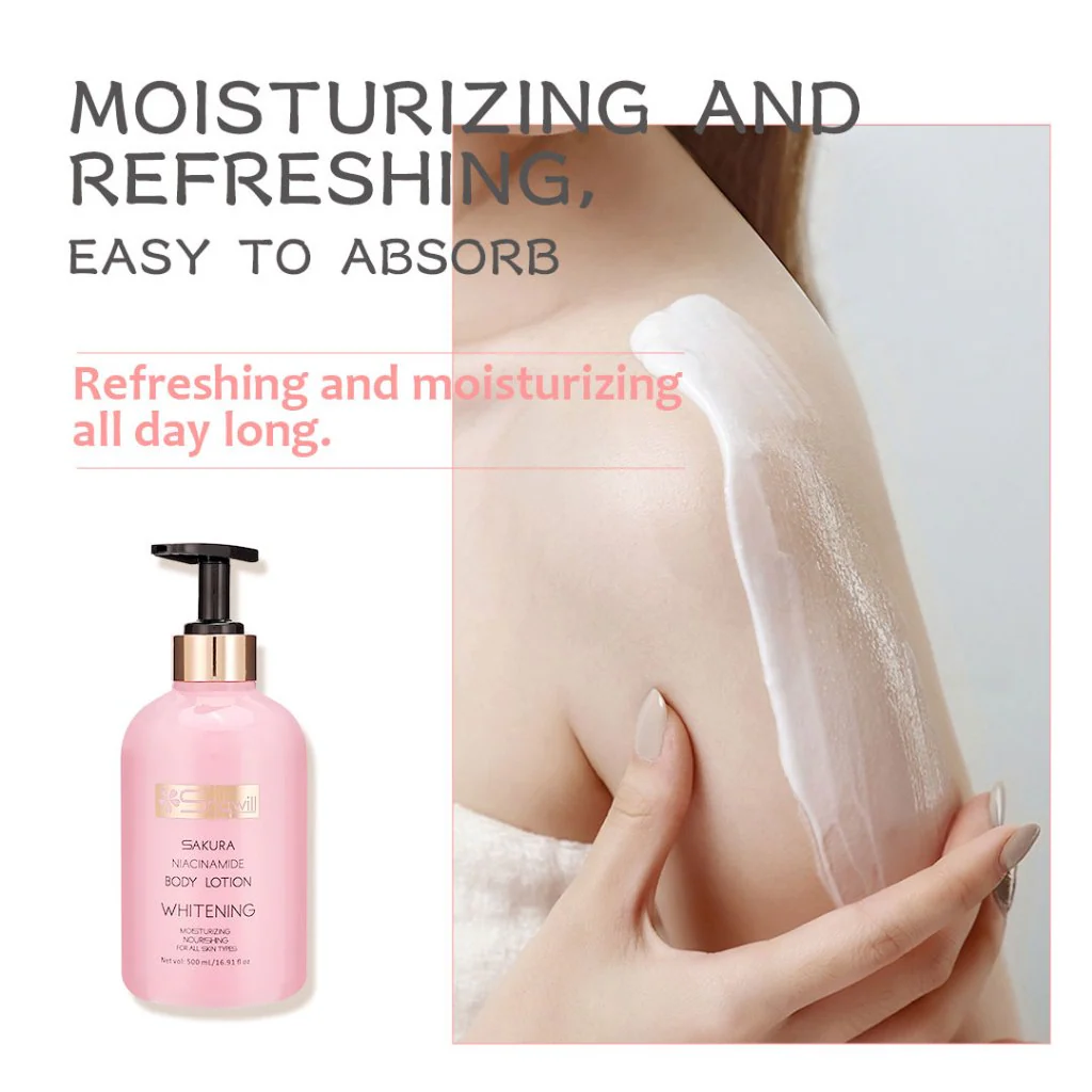 Shawill Sakura Niacinamide Whitening Body Lotion - 500ml - Image 3
