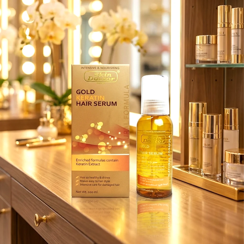 Skin Doctor Gold Keratin Hair Serum – 100ml - Image 2