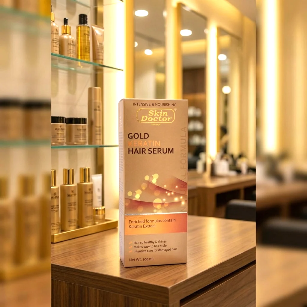 Skin Doctor Gold Keratin Hair Serum – 100ml - Image 5