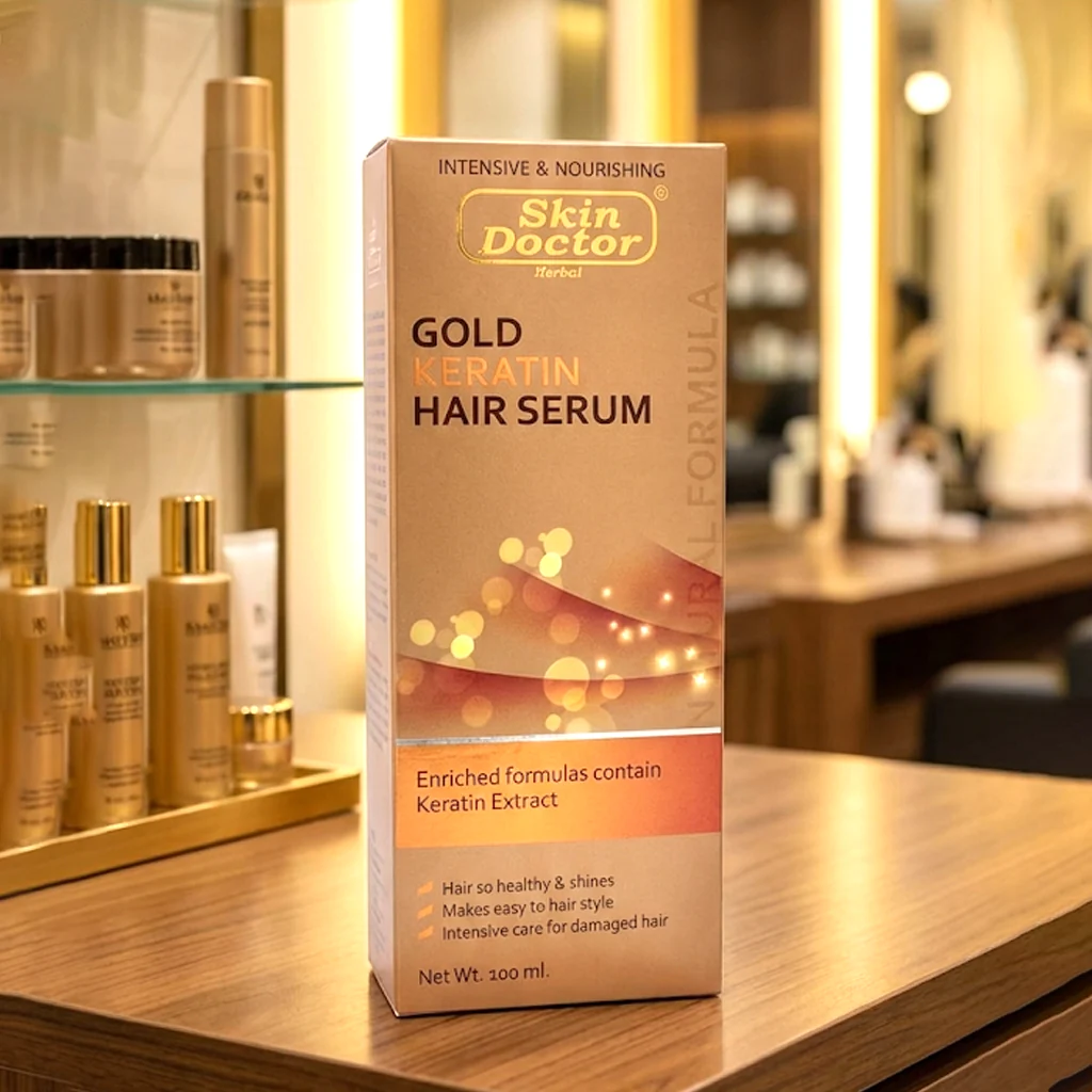 Skin Doctor Gold Keratin Hair Serum – 100ml - Image 6