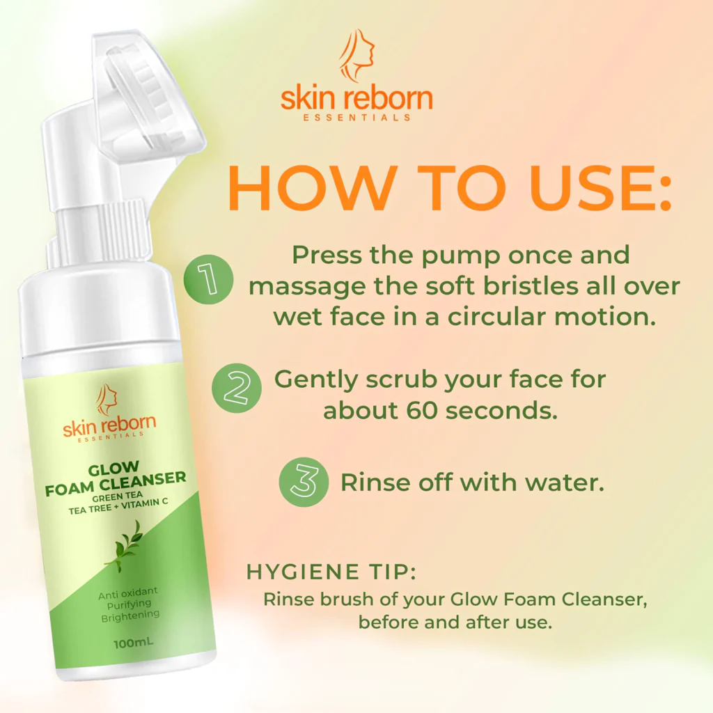 Skin Reborn Essentials Glow Foam Cleanser - 100ml - Image 4