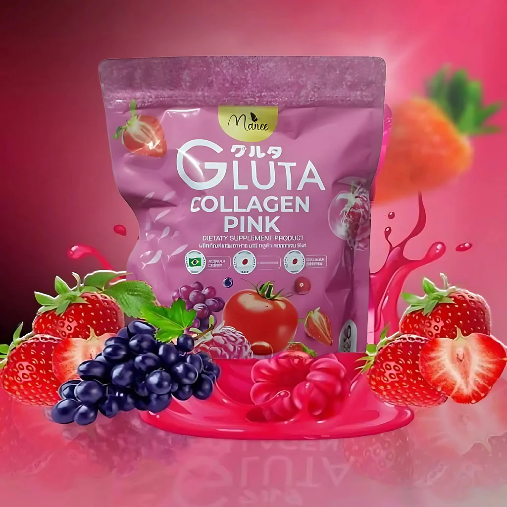Manee Gluta Collagen Pink – 30 Sachets × 10g Each