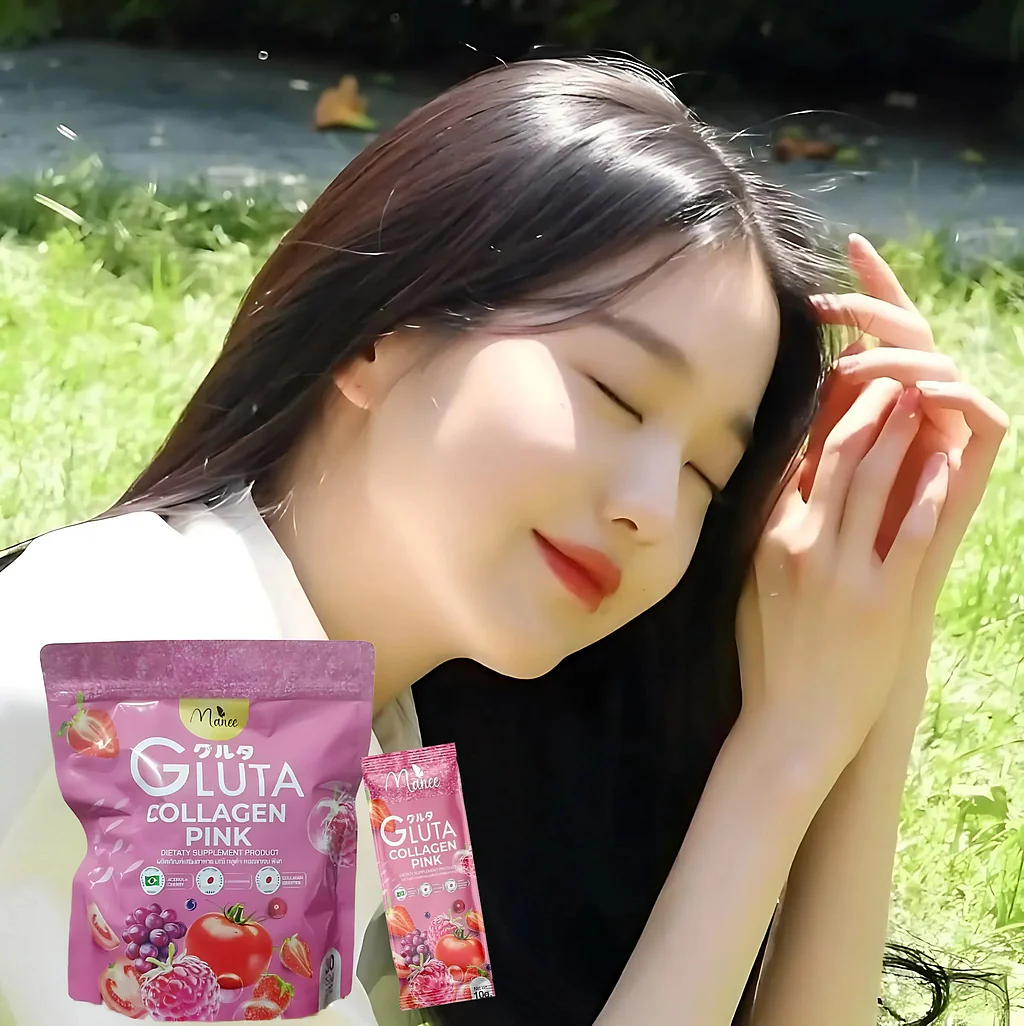 Manee Gluta Collagen Pink – 30 Sachets × 10g Each - Image 2
