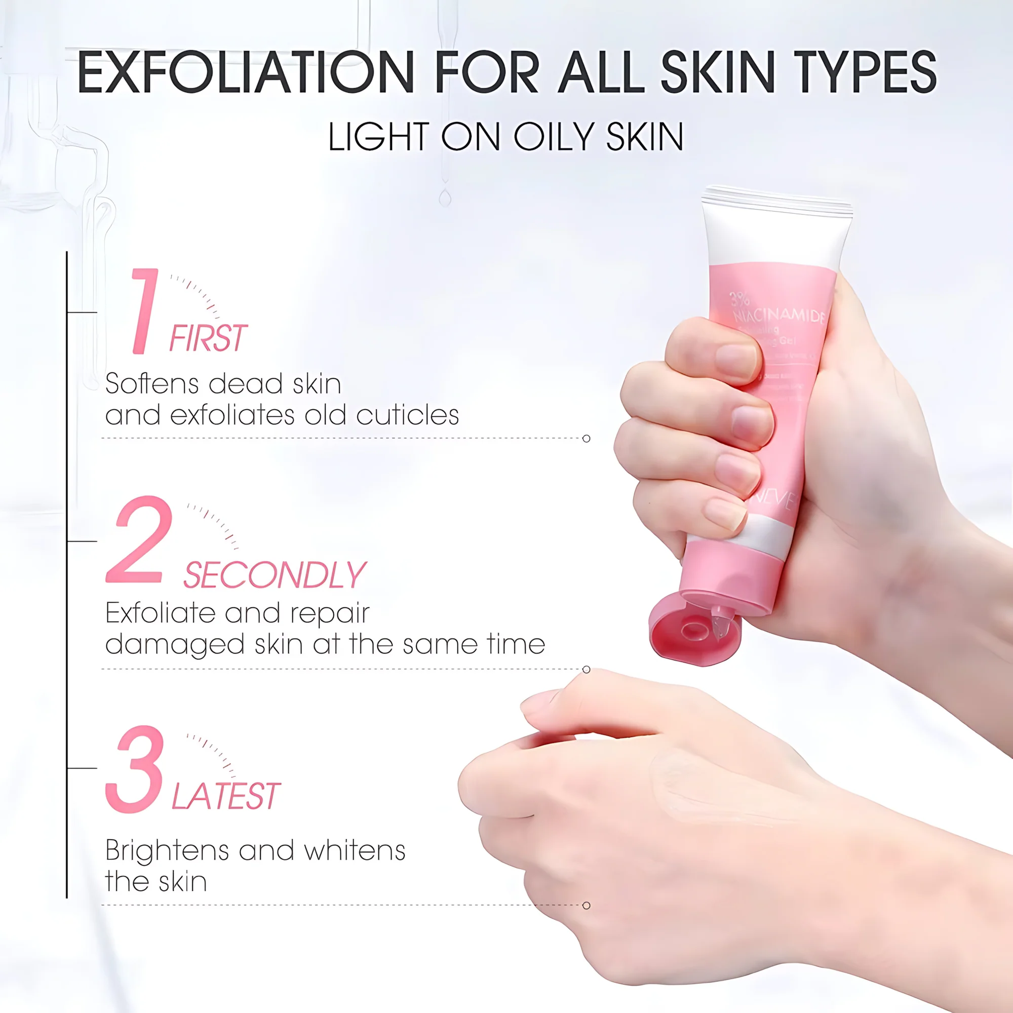 SKINEVER 3% Niacinamide Exfoliating Whitening Gel – 55ml - Image 6