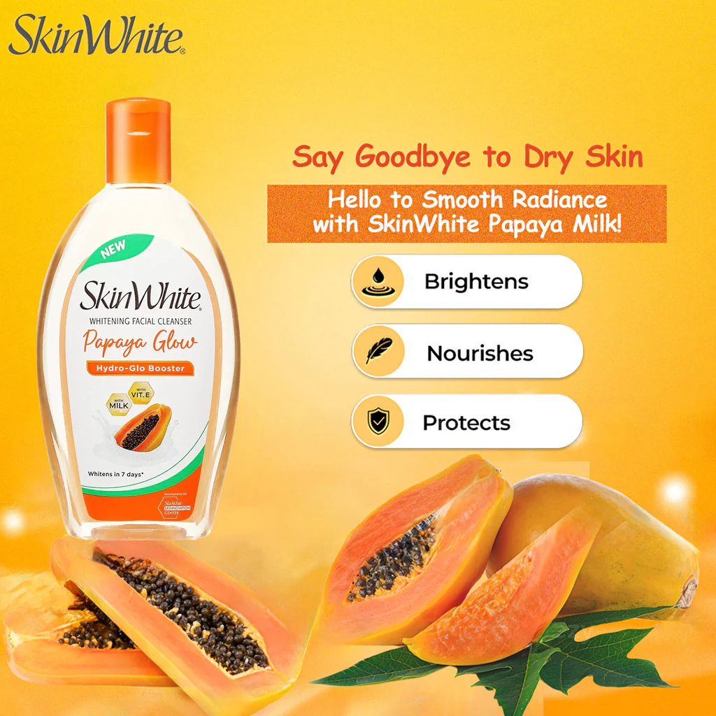 SkinWhite Papaya Glow Whitening Facial Cleanser – 135ml - Image 6