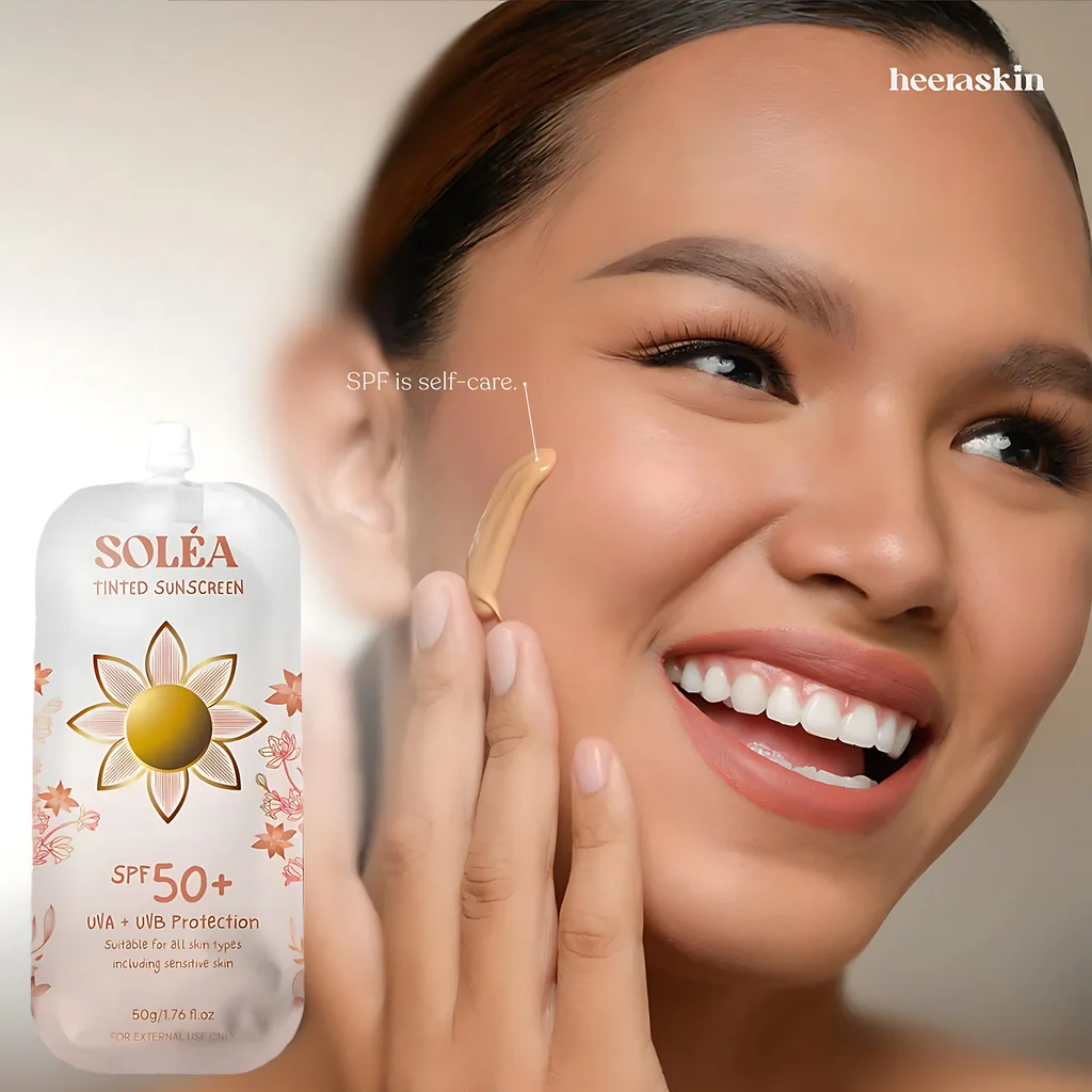 Solea Tinted Sunscreen SPF 50+ UVA/UVB – 50g - Image 5
