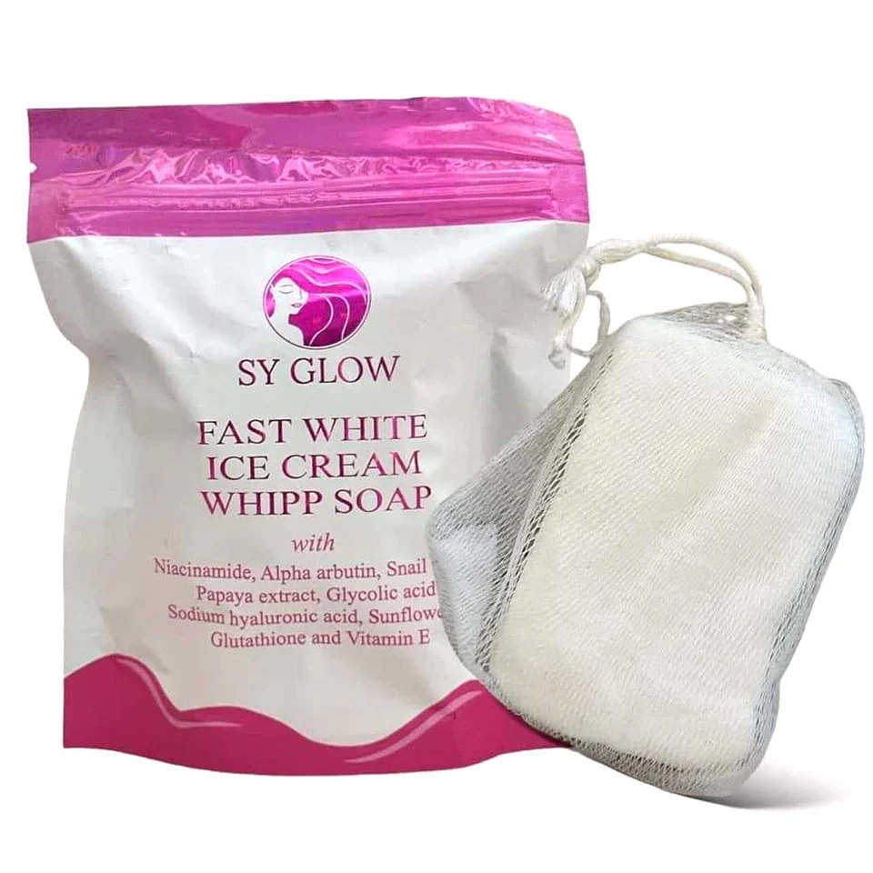 SY Glow Fast White Ice Cream Whipp Soap - 125g - Image 2