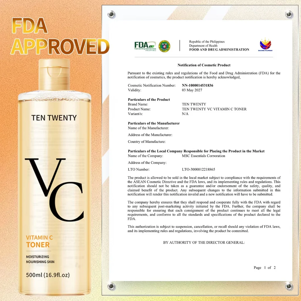 VC Ten Twenty Vitamin C Toner β 500ml - Image 6