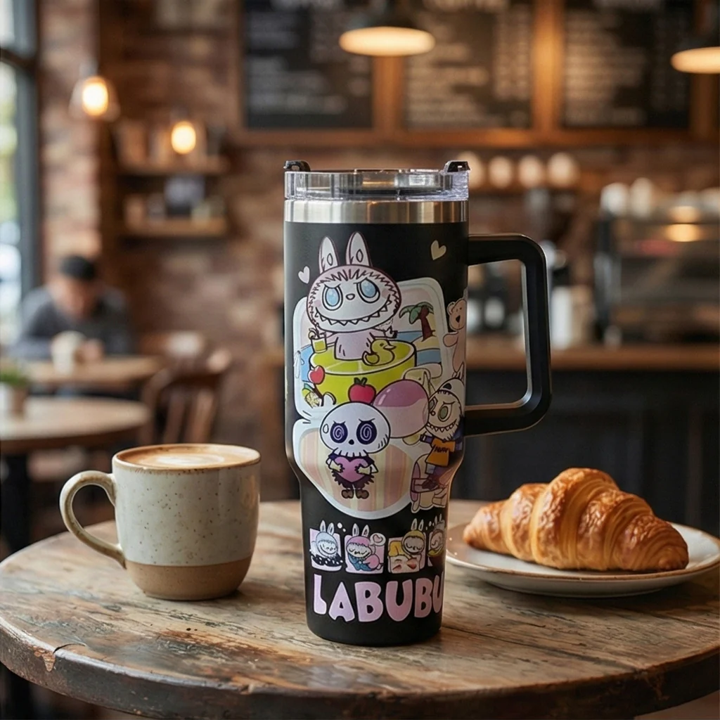 Stainless Steel Insulated  Labubu Tumbler- 1200ml - Image 5