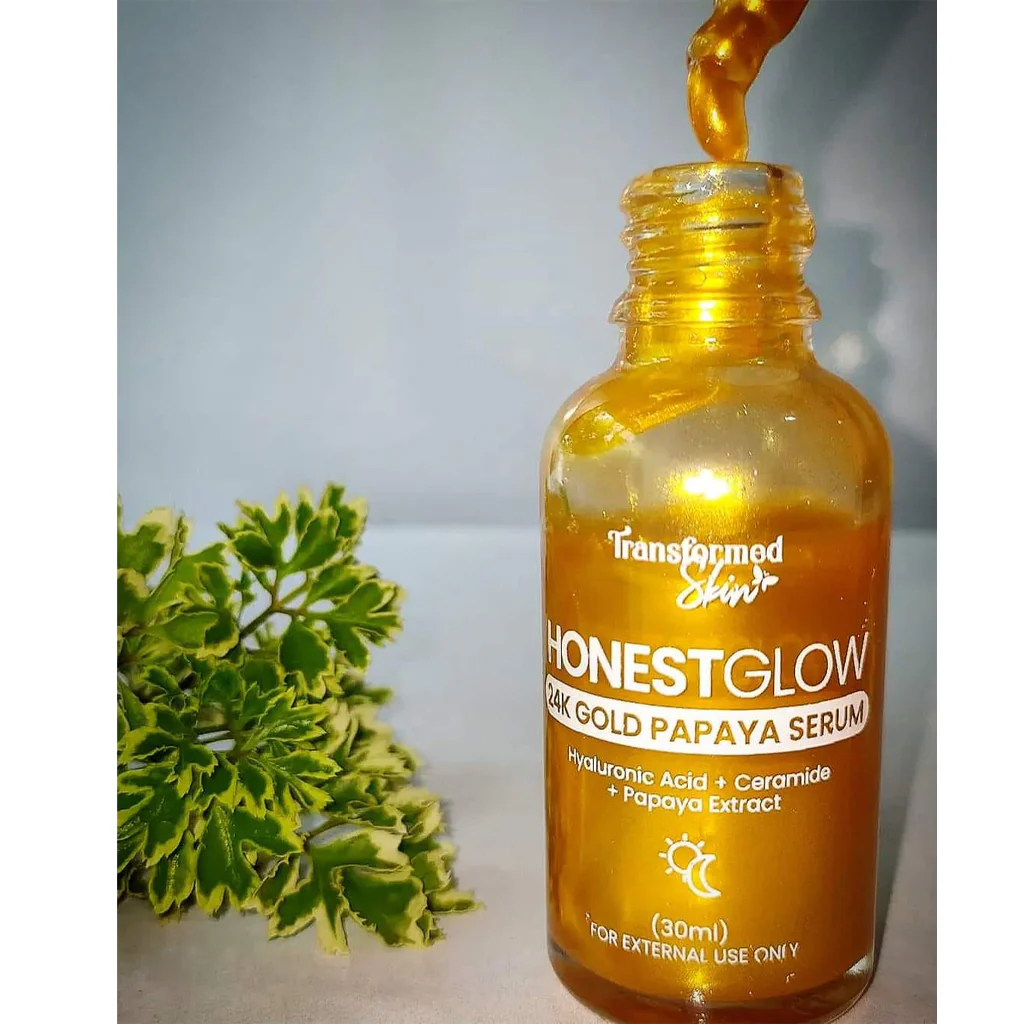 Honest Glow 24K Gold Papaya Serum - 30ml - Image 4