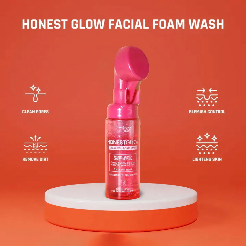 Transformed Skin Honest Glow Glass Skin Foam Wash - 60ml - Image 9