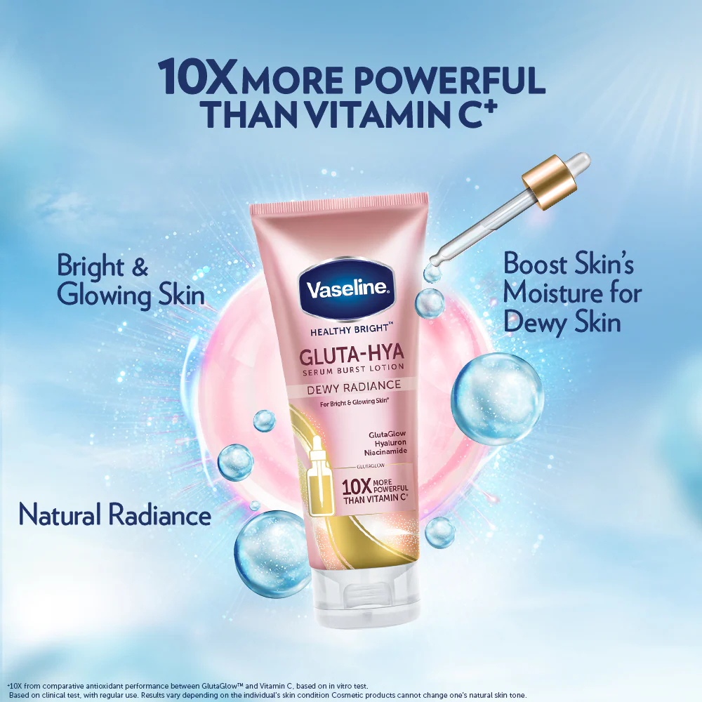 Vaseline Gluta-Hya Serum Burst Lotion Dewy Radiance - 330ml - Image 8