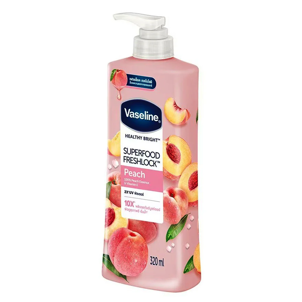 Vaseline Healthy Bright Superfood Freshlock Peach Body Lotion – 320ml - Image 11
