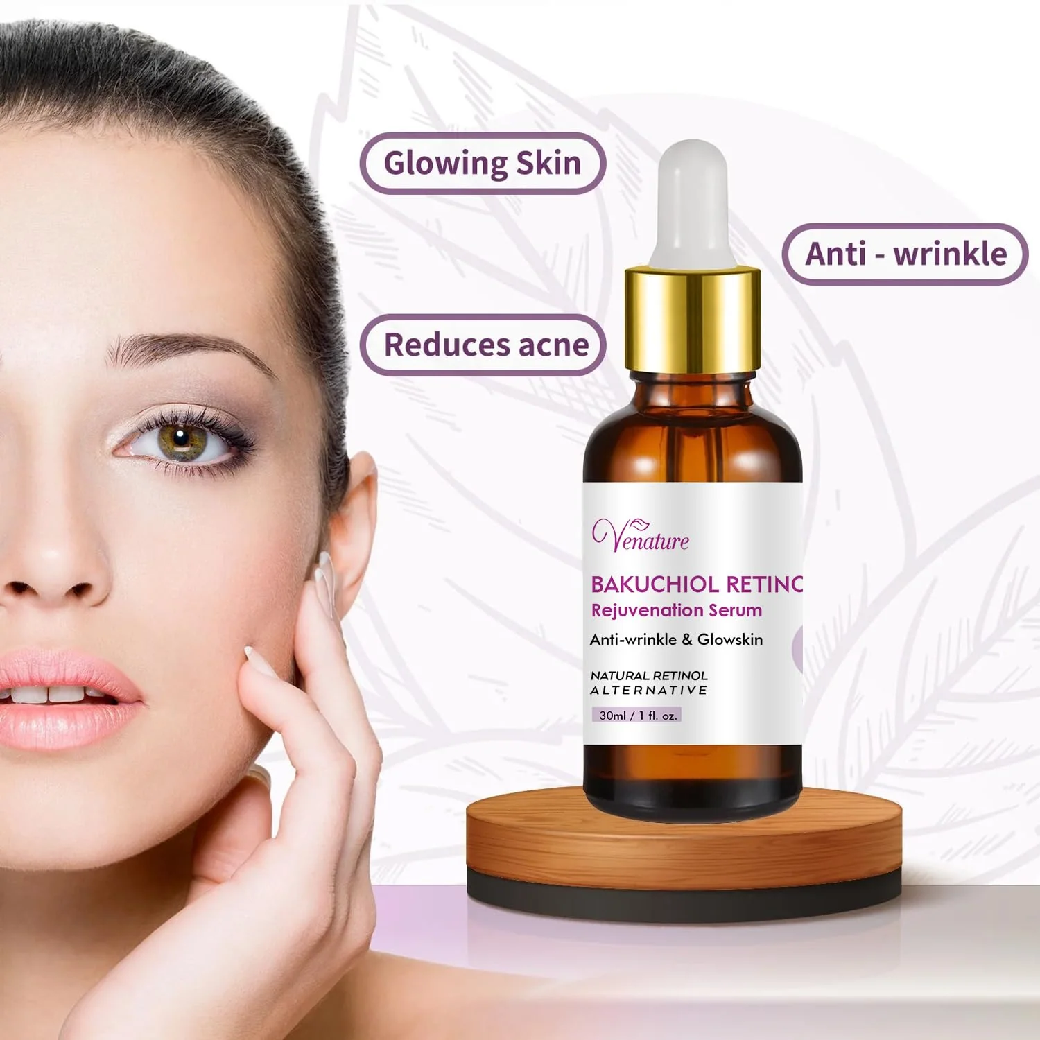 Venature Bakuchiol Retinol Rejuvenation Serum - 30ml - Image 3