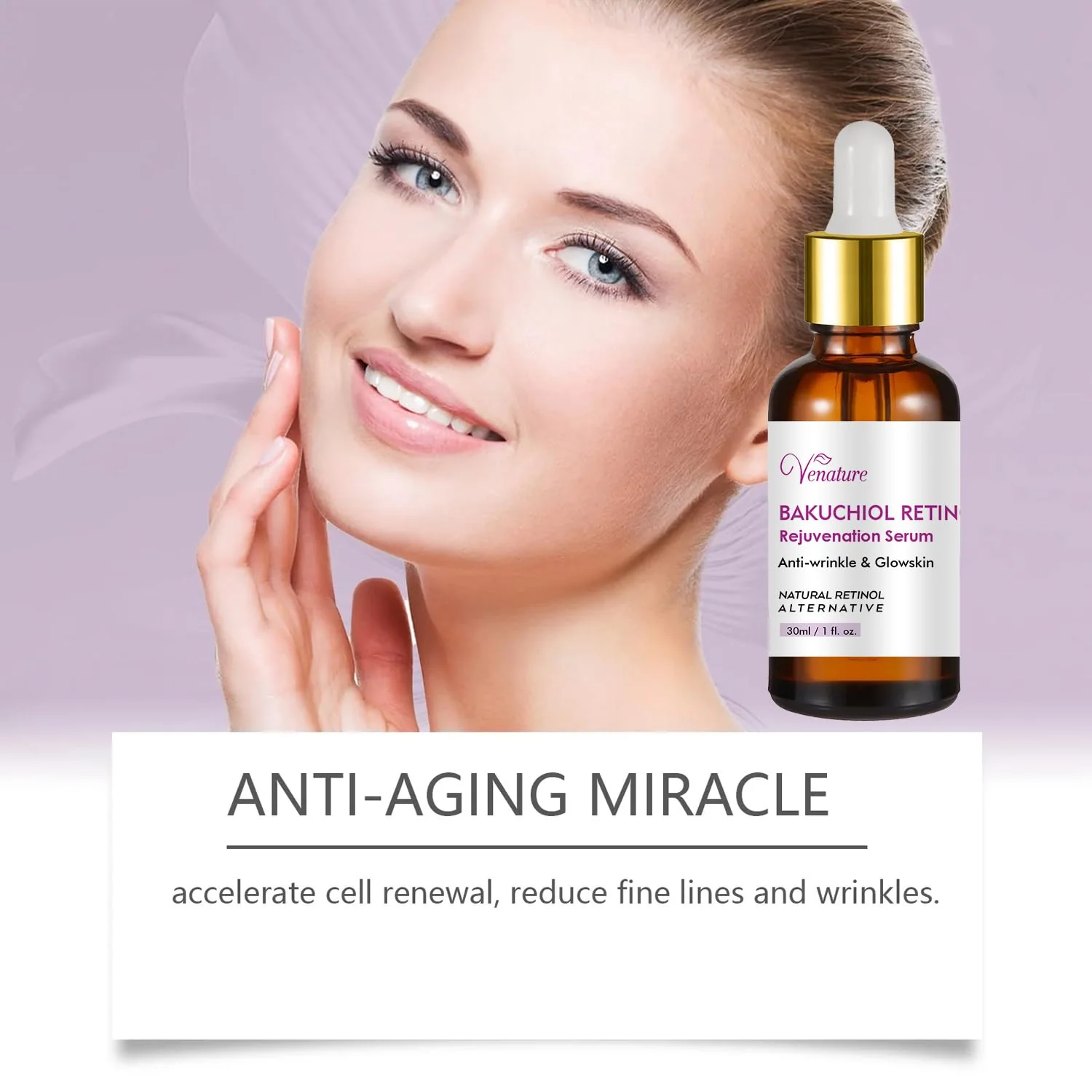 Venature Bakuchiol Retinol Rejuvenation Serum - 30ml - Image 4