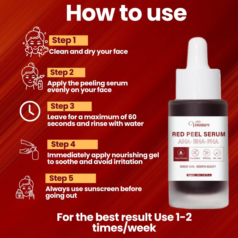 Venature Red Peel Serum - 20ml - Image 4
