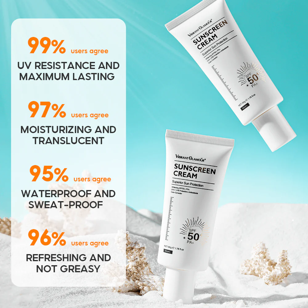 Vibrant Glamour brightening  Sunscreen Cream SPF50+ UVA/UVB - 50g - Image 6