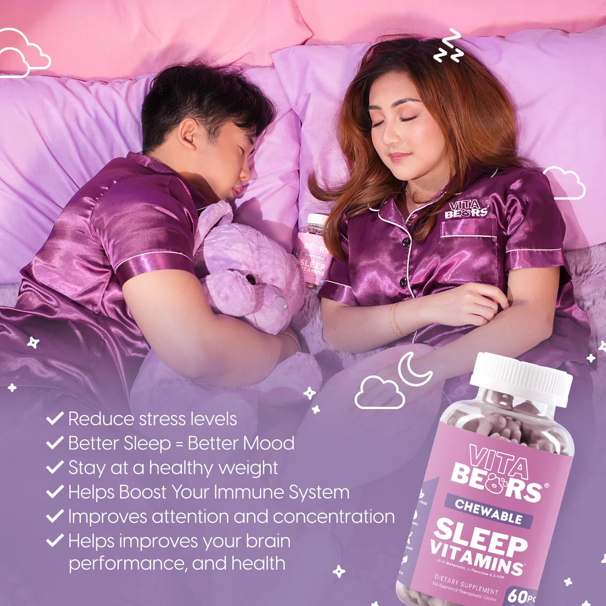 Vita Bears Sleep Vitamins Gummies Supplements - Image 3