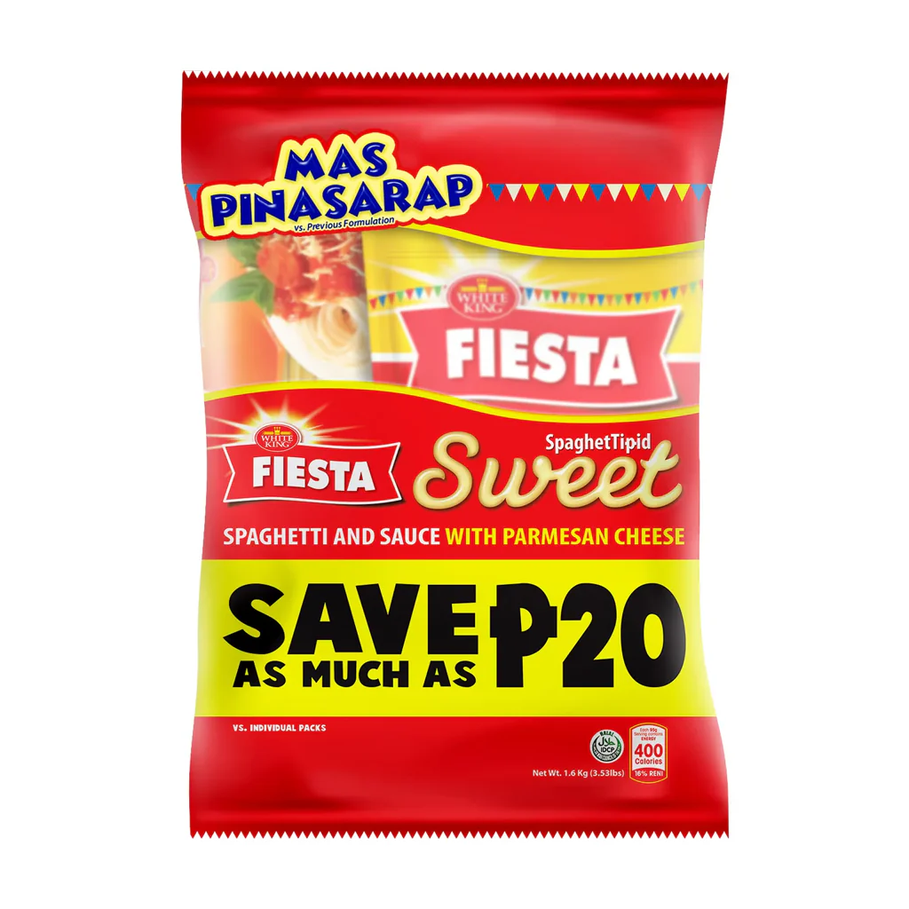 White King Fiesta Sweet Spaghetti & Sauce with Parmesan Cheese Set – 1.6kg - Image 2