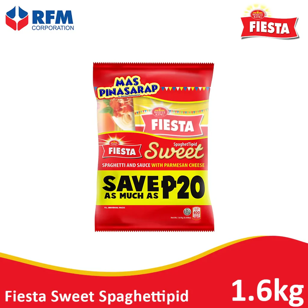 White King Fiesta Sweet Spaghetti & Sauce with Parmesan Cheese Set – 1.6kg - Image 9
