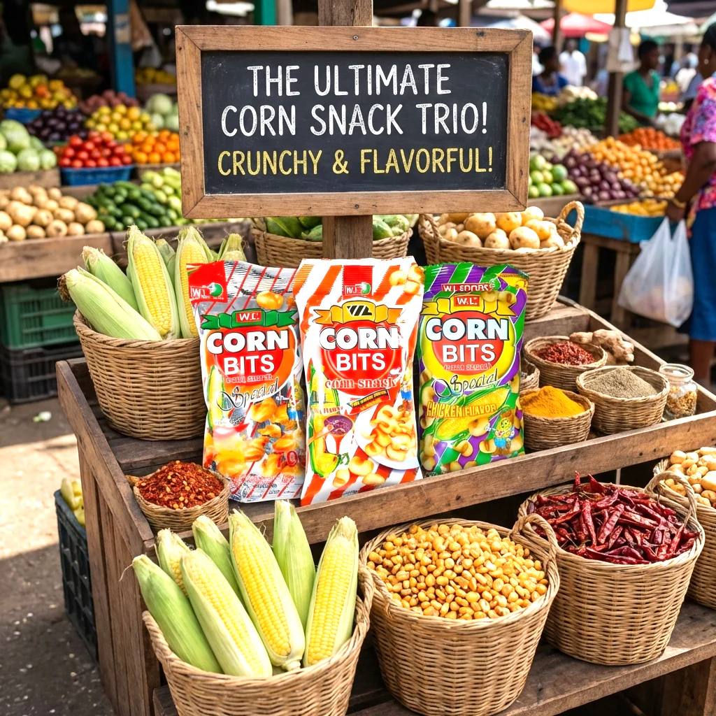 WL Food Corn Bits Snack Combo Pack – 3 Flavors (70g each) - Image 2