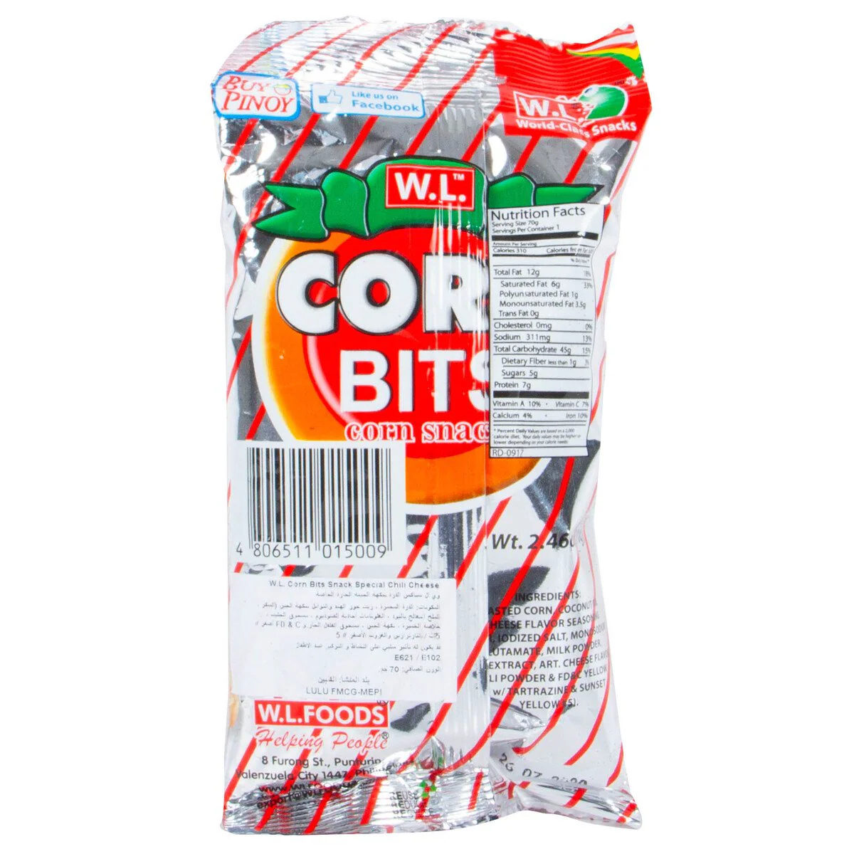 WL Food Corn bits Special Chili Cheese 70g - Image 2