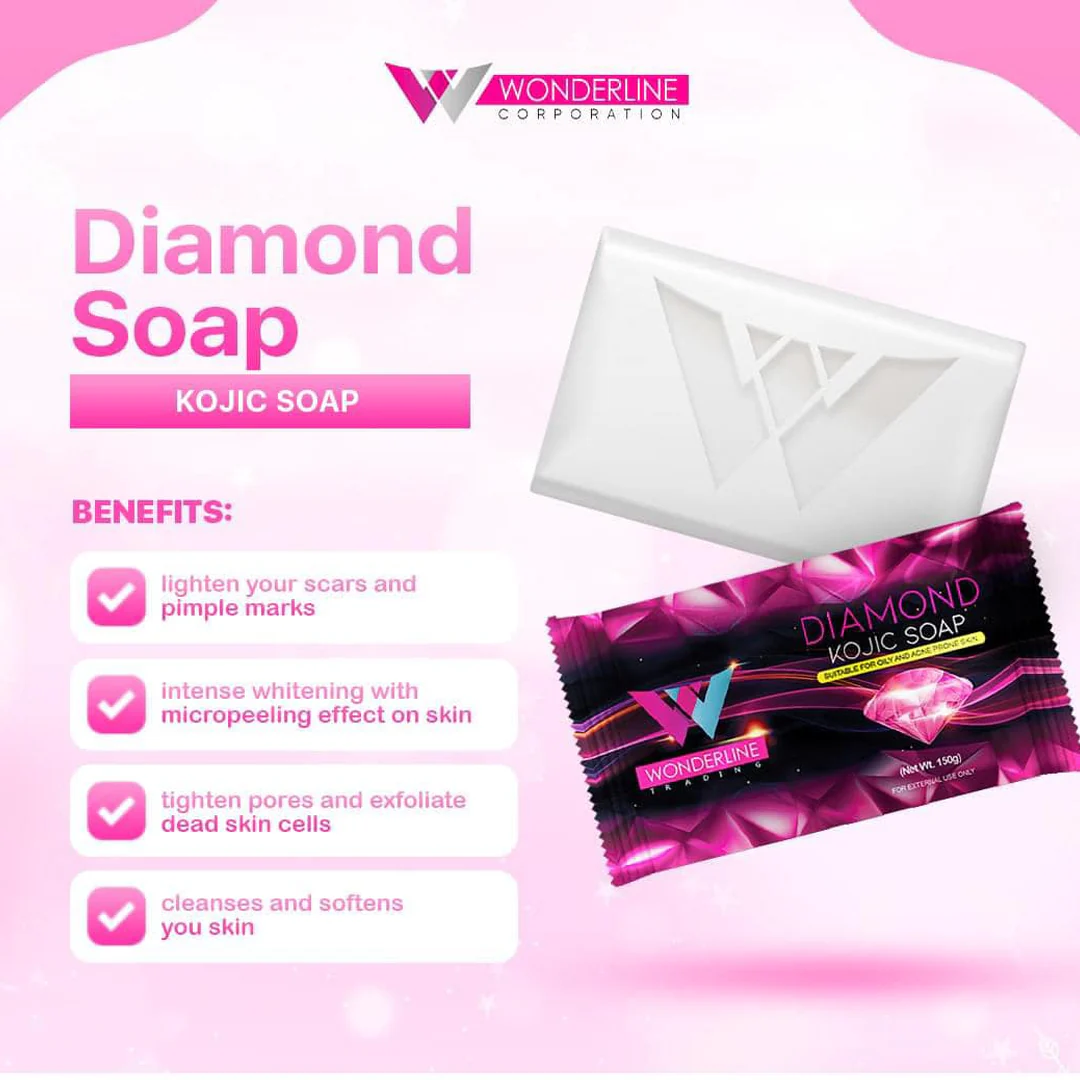 Wonderline Diamond Kojic Soap - 150g - Image 4