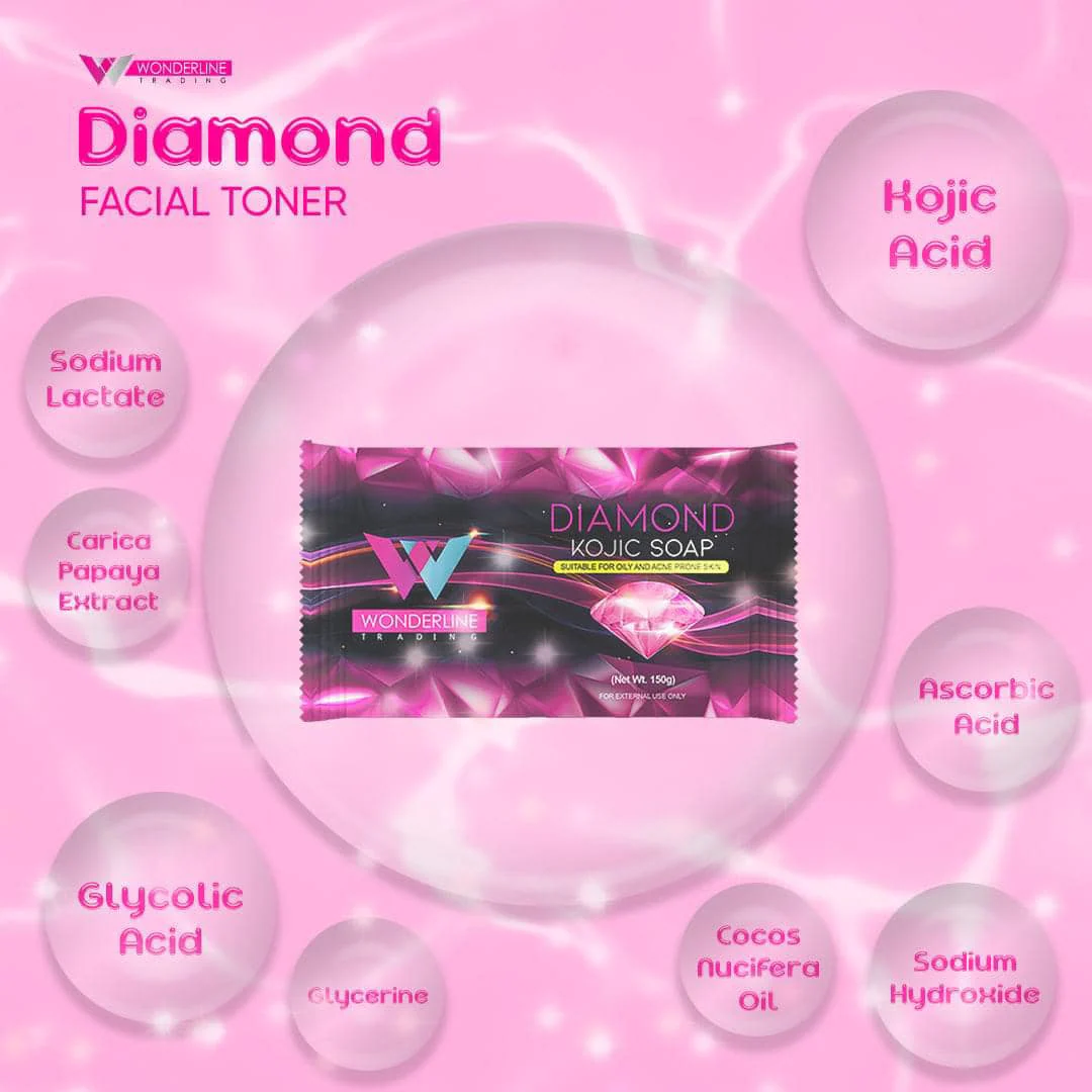 Wonderline Diamond Kojic Soap - 150g - Image 7