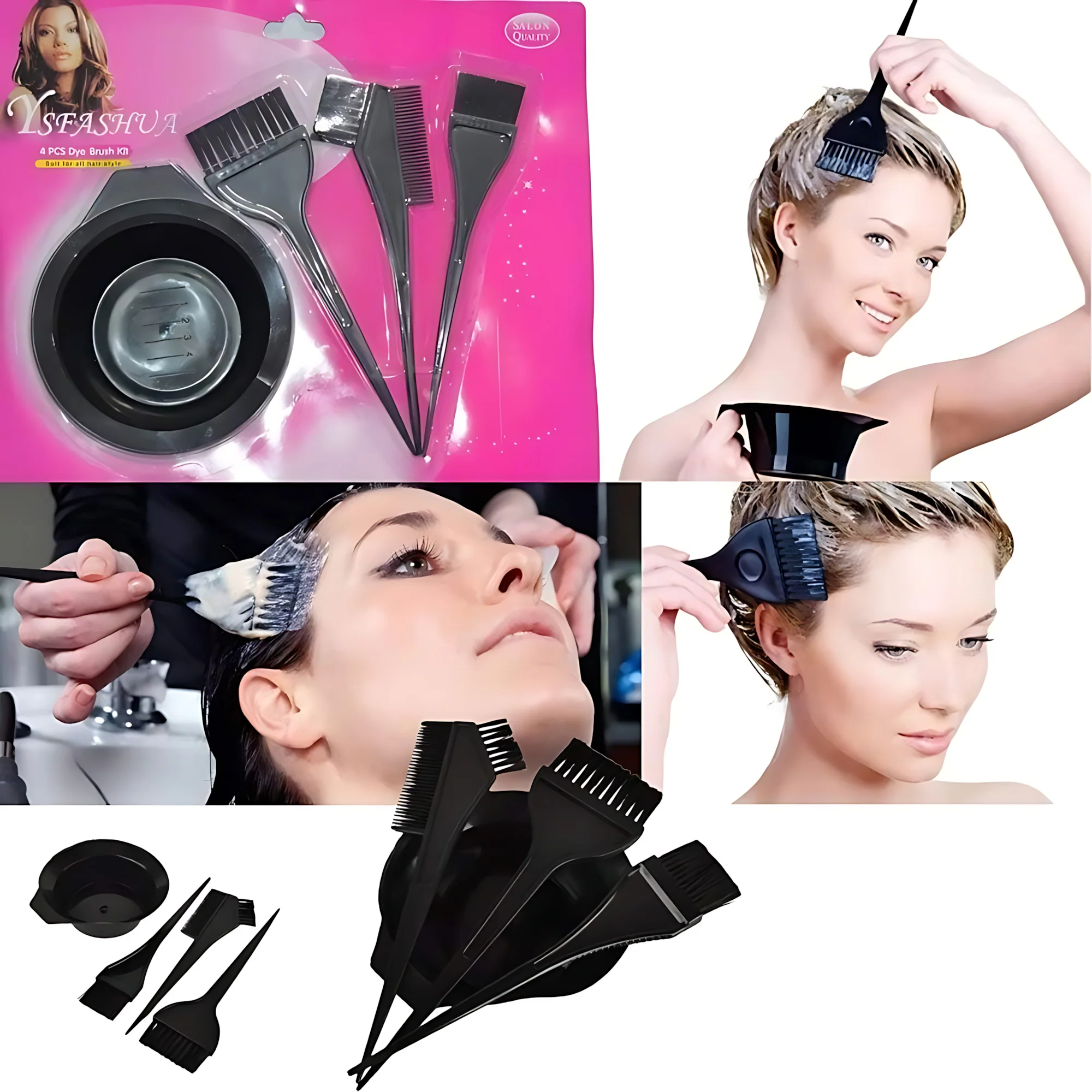 Ysfashua 4-Piece Hair Dye Brush Kit – Professional Hair Coloring Tools - Image 17