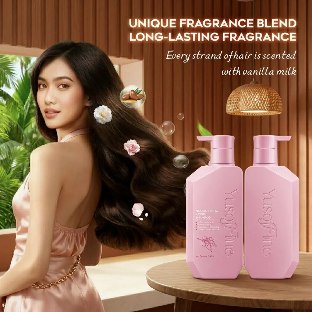 Yusofine Nourish-Repair Argan Shampoo (300ml) - Image 5